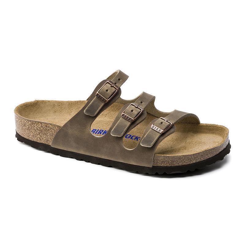 Birkenstock Soft Footbed Oiled Læder Florida Dame Brune | DK 461ZUT